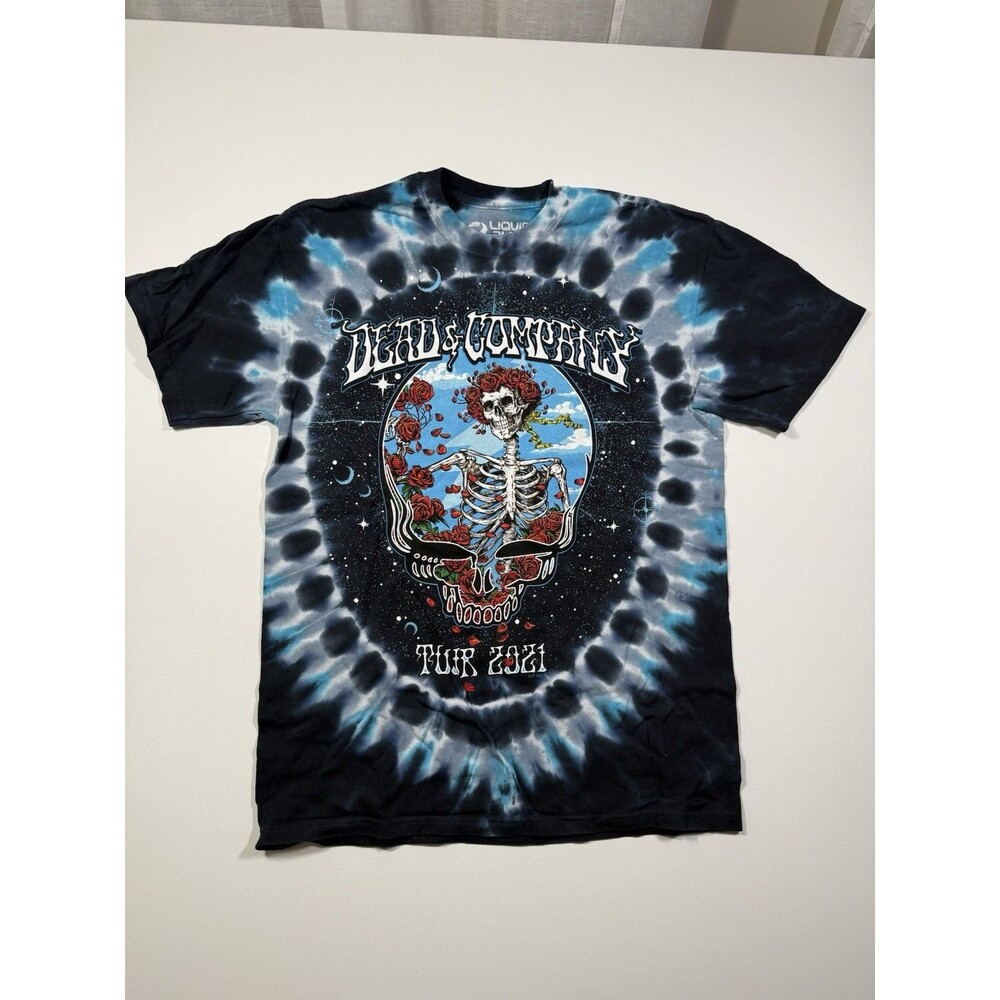 Dead and Company 2021 Tour Shirt Medium Tie Dye Official Liquid Blue